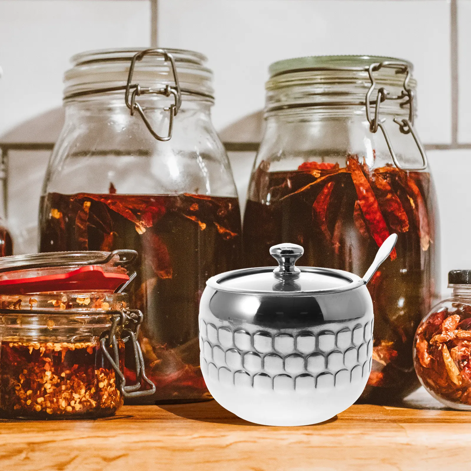Stainless Steel Seasoning Jar Set with Lid Spoon Reusable Spice Containers Salt Sugar Pepper Storage Holder Kitchen Condiment
Stainless Steel Seasoning Jar Set with Lid Spoon Reusable Spice Containers Salt Sugar Pepper Storage Holder Kitchen Condiment