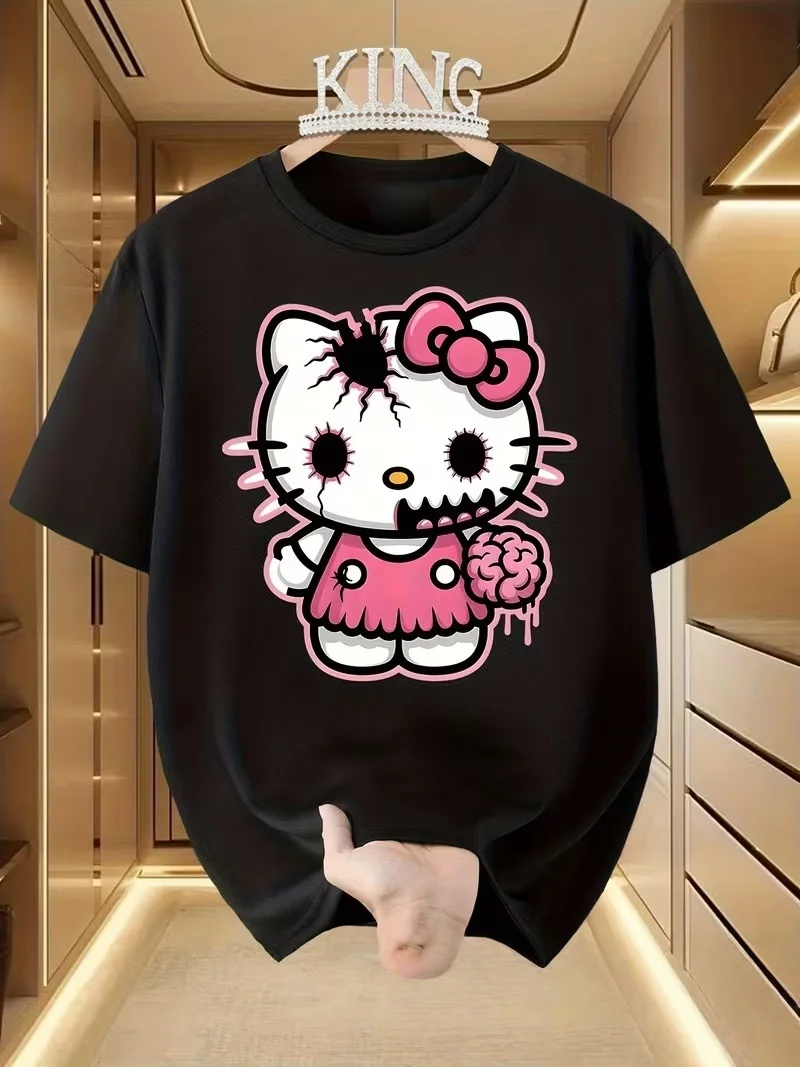Summer 2026 Sanrio Hello Kitty "Zombie Dark" 3D Printed Pure Cotton Oversized T-shirt, Casual, Comfortable and Loose
Summer 2026 Sanrio Hello Kitty "Zombie Dark" 3D Printed Pure Cotton Oversized T-shirt, Casual, Comfortable and Loose