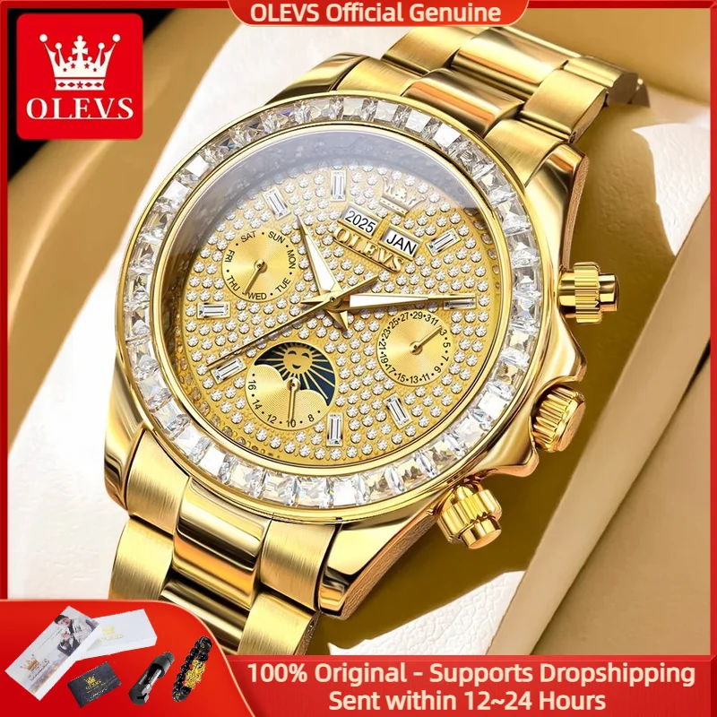 OLEVS 7038 Men Watch Brand Original Automatic Mechanical Watch Luxury HD Diamond Waterproof Luminous Dual Calendar Men Watch
OLEVS 7038 Men Watch Brand Original Automatic Mechanical Watch Luxury HD Diamond Waterproof Luminous Dual Calendar Men Watch