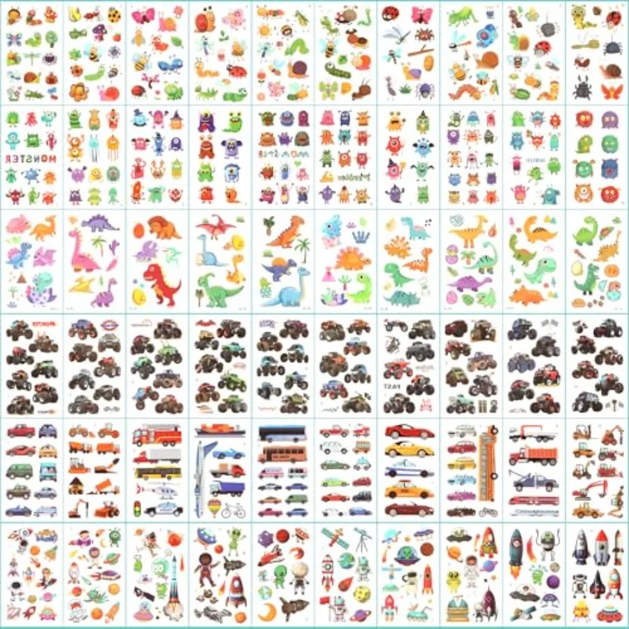 Limited-time special offer More than 500 Patterns 60 Sheets of temporary tattoo stickers are gifts forboys and girls, while tru
Limited-time special offer More than 500 Patterns 60 Sheets of temporary tattoo stickers are gifts forboys and girls, while tru