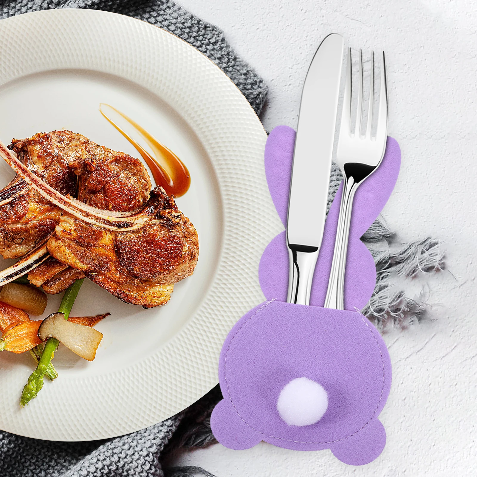 4 Pcs Rabbit Shape Cutlery Bag Easter Party Tableware Holder Cloth Fork Bags Adorable Utensil Pouch Yellow Set
4 Pcs Rabbit Shape Cutlery Bag Easter Party Tableware Holder Cloth Fork Bags Adorable Utensil Pouch Yellow Set