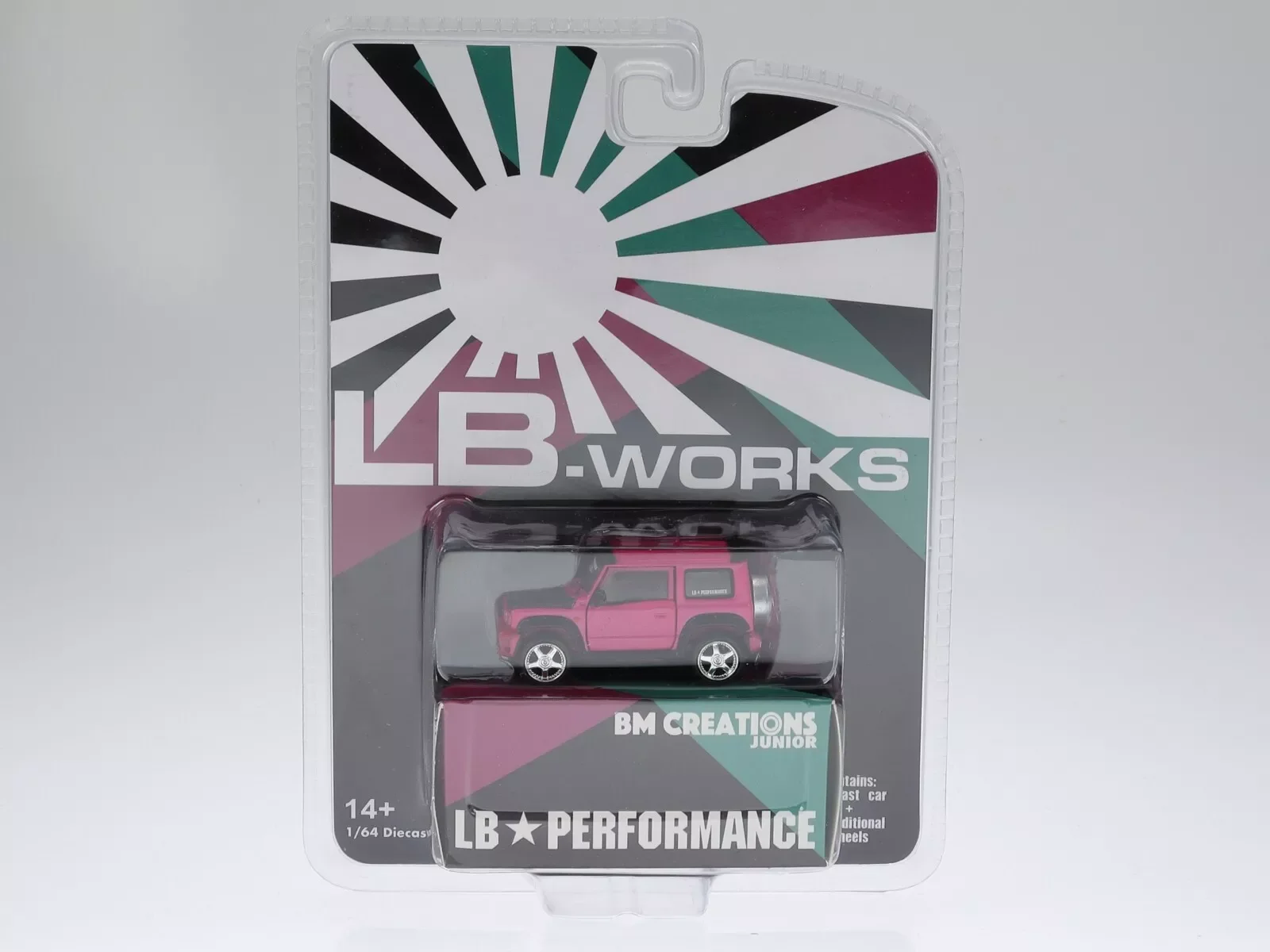 Jimny LB Works 2018 pink LHD diecast modelcar 0075 BM Creations 1:64 diecast model
Jimny LB Works 2018 pink LHD diecast modelcar 0075 BM Creations 1:64 diecast model