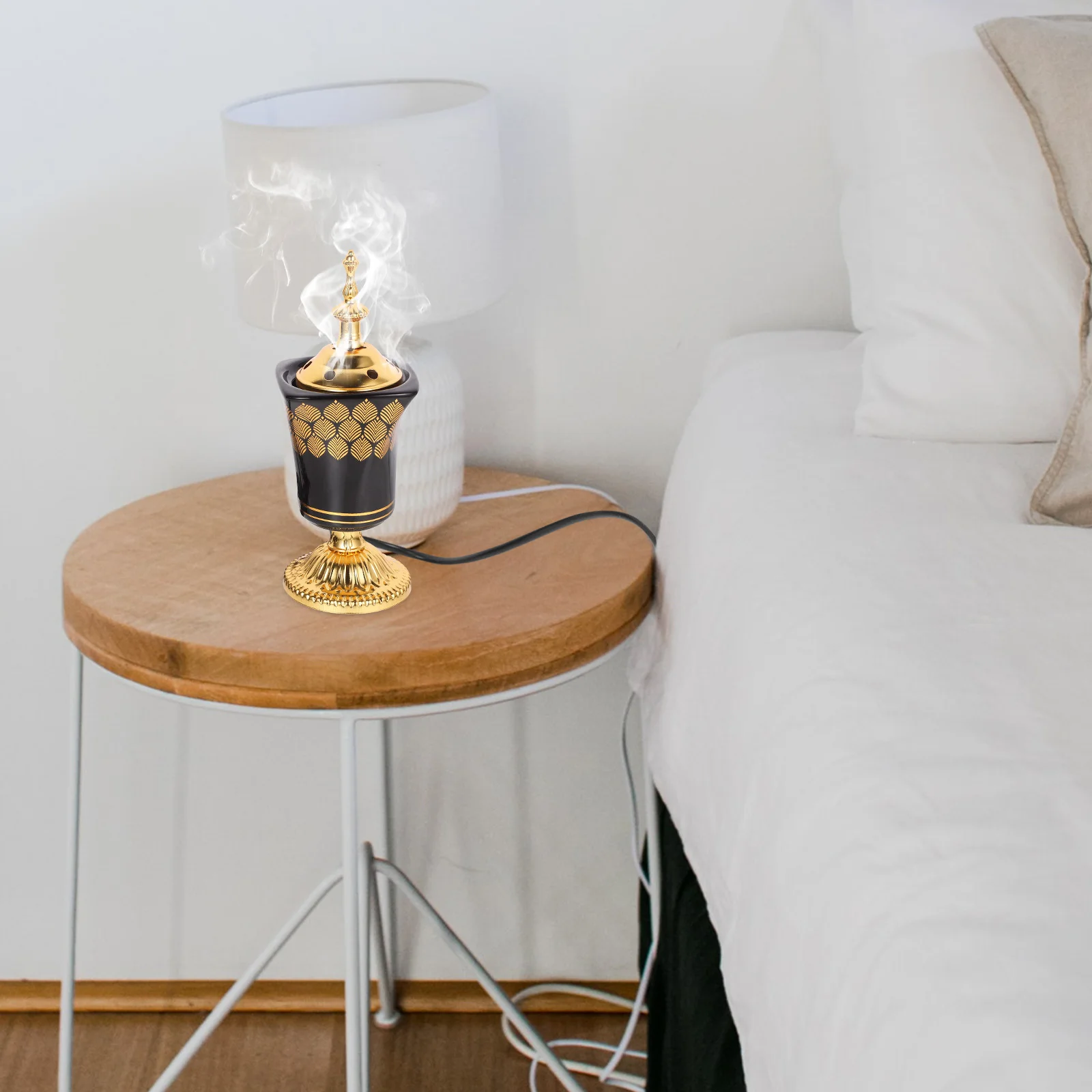 Reusable Electric Incense Burner Ceramic Aroma Stove Retro Censer Ornament for Middle East Fragrance Sandalwood Home US Plug
Reusable Electric Incense Burner Ceramic Aroma Stove Retro Censer Ornament for Middle East Fragrance Sandalwood Home US Plug