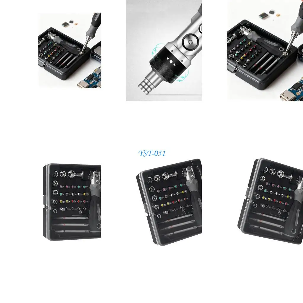 E15A 31Pcs Precisions Ratchet Wrench Screwdriver Set Interchangeable Bit
E15A 31Pcs Precisions Ratchet Wrench Screwdriver Set Interchangeable Bit