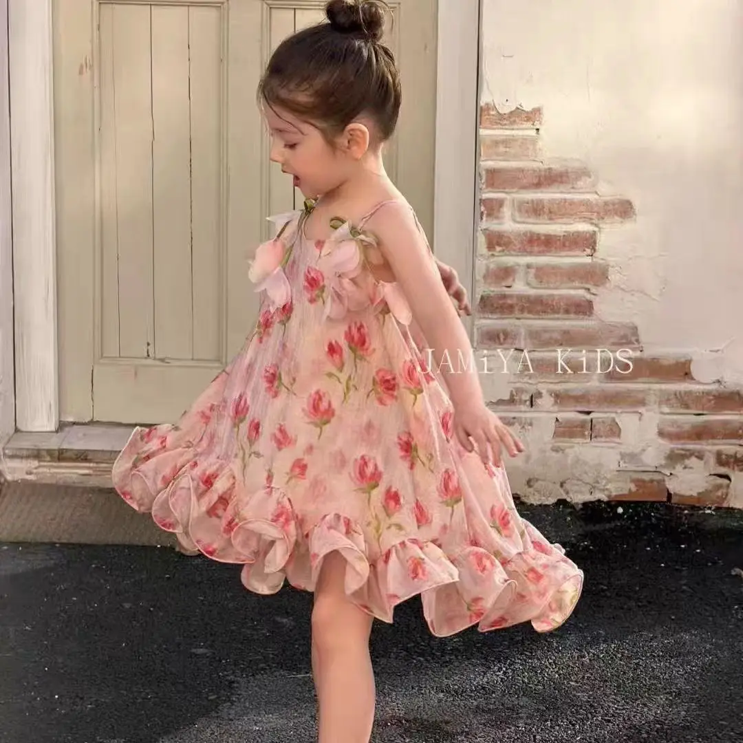 Summer New Baby Girl Vest Dress Children's Tulip Flower Dress 90-140cm
Summer New Baby Girl Vest Dress Children's Tulip Flower Dress 90-140cm