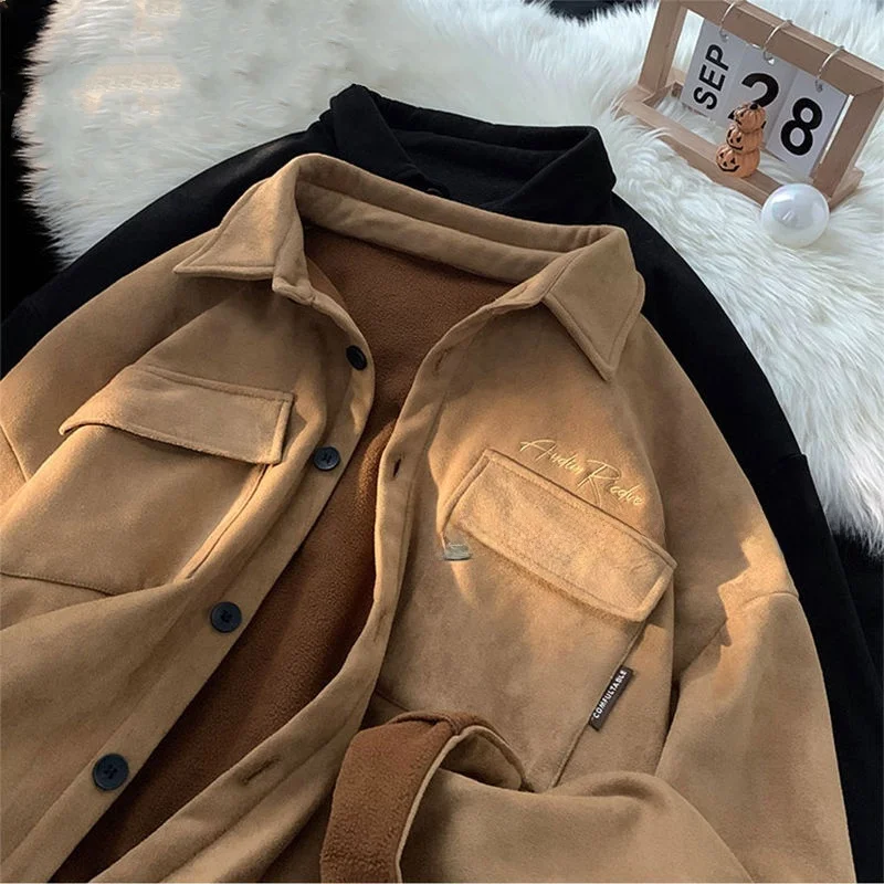 Autumn Large Size 300 Pou Men's irt Jaet Casual Faion High Street Workwear Top Trendy Couple's Loose Fit Long Sve
Autumn Large Size 300 Pou Men's irt Jaet Casual Faion High Street Workwear Top Trendy Couple's Loose Fit Long Sve