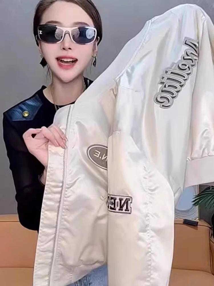 Thiened American Sle Baseball Jaet Women's Spring Autumn ort Outerwear Embroidered Cotton Jaet ular 2026 New Sle
Thiened American Sle Baseball Jaet Women's Spring Autumn ort Outerwear Embroidered Cotton Jaet ular 2026 New Sle