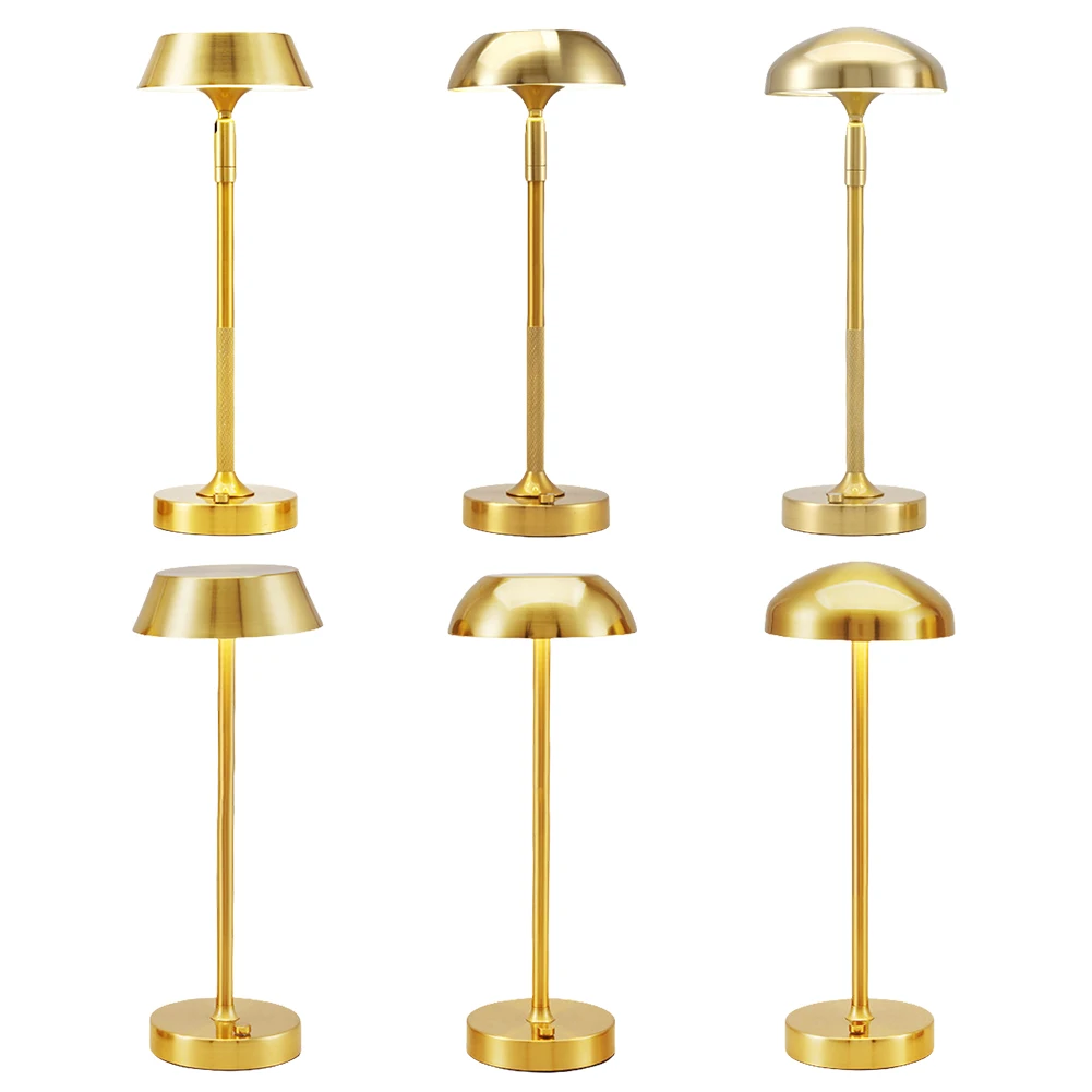 LED Wireless Gold Table Lamp Rechargeable Touch Table Light Stepless Dimmable Creative Night Light for Restaurant Bedroom Patio
LED Wireless Gold Table Lamp Rechargeable Touch Table Light Stepless Dimmable Creative Night Light for Restaurant Bedroom Patio