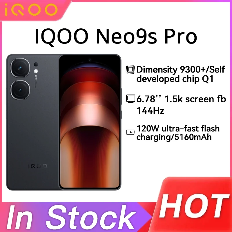 NEW Vivo iQOO Neo9S PRO 5G 50MP Camera Dimensity 9300+ 144Hz AMOLED 5160mAh Battery Android14 OriginOS4 Google Play OTA NFC
NEW Vivo iQOO Neo9S PRO 5G 50MP Camera Dimensity 9300+ 144Hz AMOLED 5160mAh Battery Android14 OriginOS4 Google Play OTA NFC