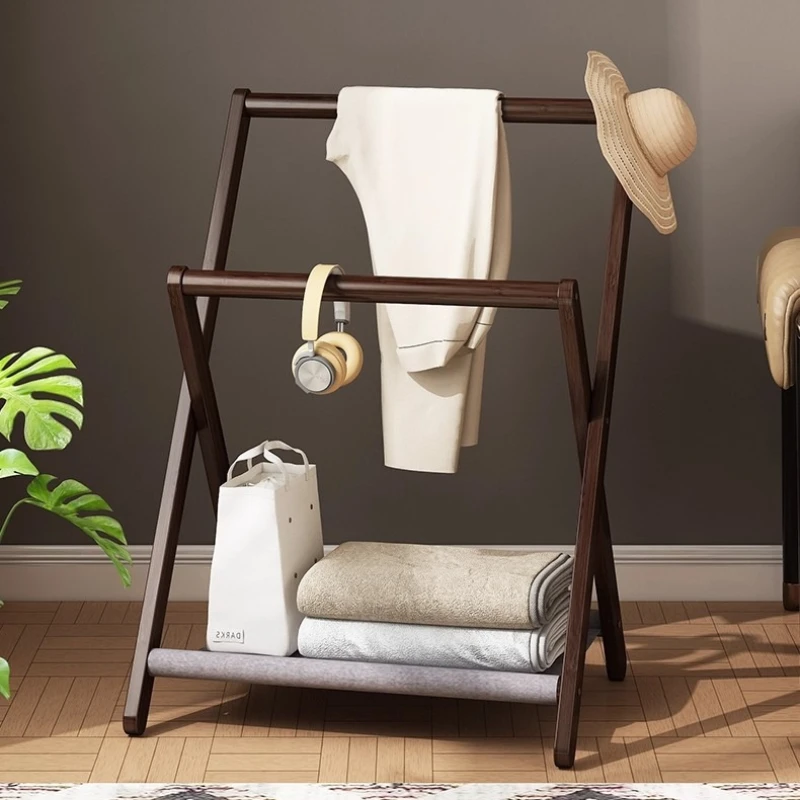 Classic Bedside coat rack Floor-to-ceiling foldable double pole clothes storage rack Solid wood hanger
Classic Bedside coat rack Floor-to-ceiling foldable double pole clothes storage rack Solid wood hanger