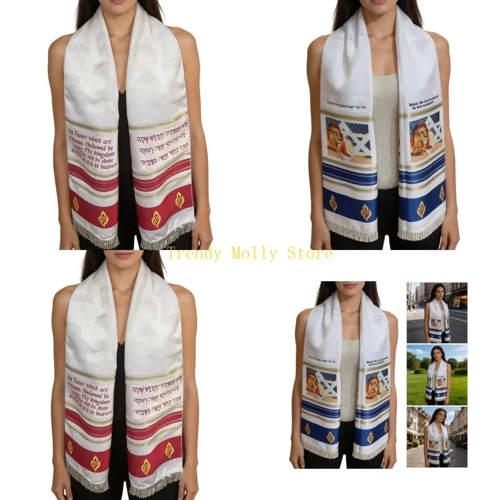 N5KB Polyester Prayer Scarf With Unique Print For Religious Ceremonies And Daily Use
N5KB Polyester Prayer Scarf With Unique Print For Religious Ceremonies And Daily Use