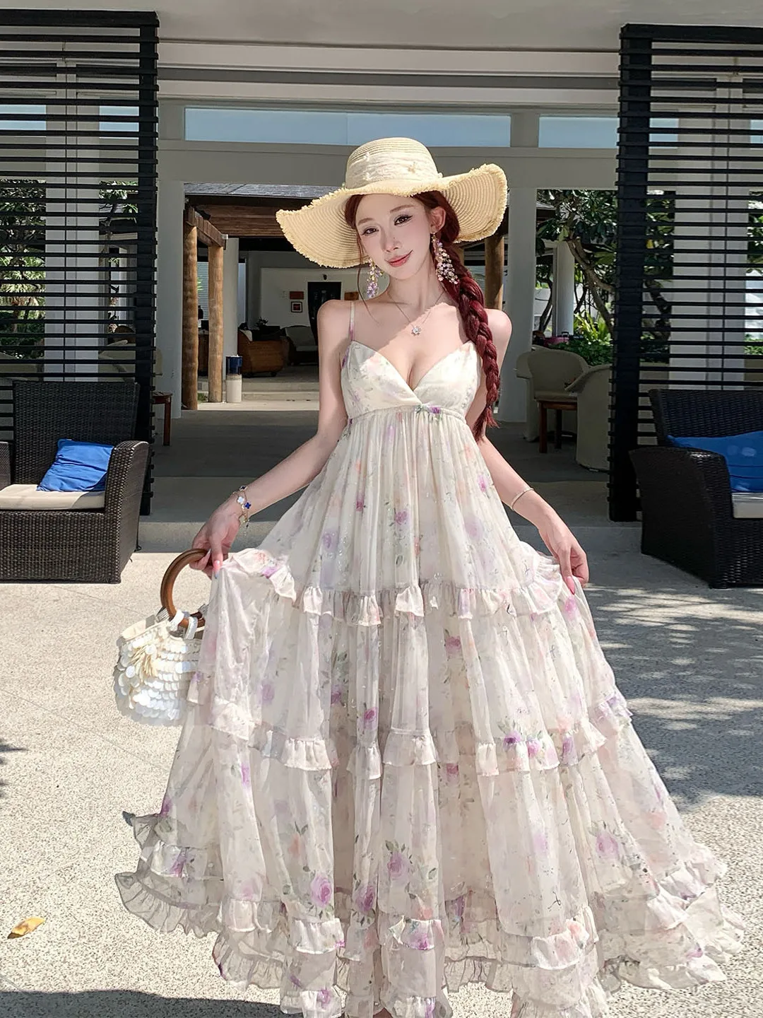 Beachy Feel Floral Print Chiffon Summer Dress Women's Maxi Skirt Island Vacation Style High Waist Gown Breathable Sleeveless ...
Beachy Feel Floral Print Chiffon Summer Dress Women's Maxi Skirt Island Vacation Style High Waist Gown Breathable Sleeveless ...