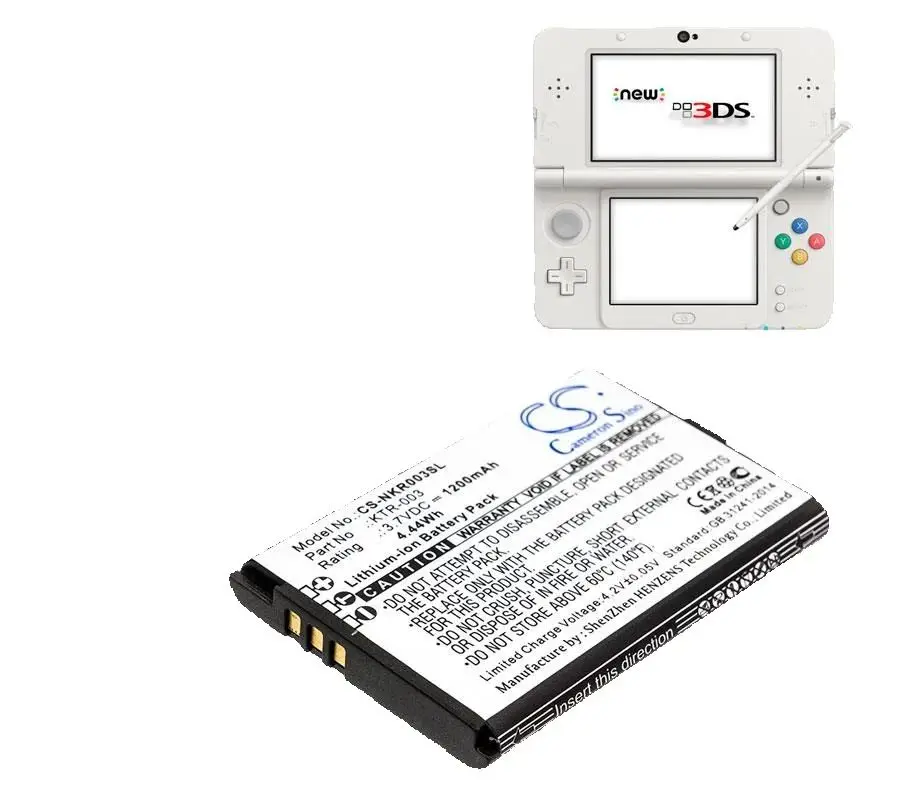 Аккумулятор Cameron Sino для игровой консоли, 1200 мАч, для Nintendo NN3DS, MWH710A01, New 3DS
Аккумулятор Cameron Sino для игровой консоли, 1200 мАч, для Nintendo NN3DS, MWH710A01, New 3DS
