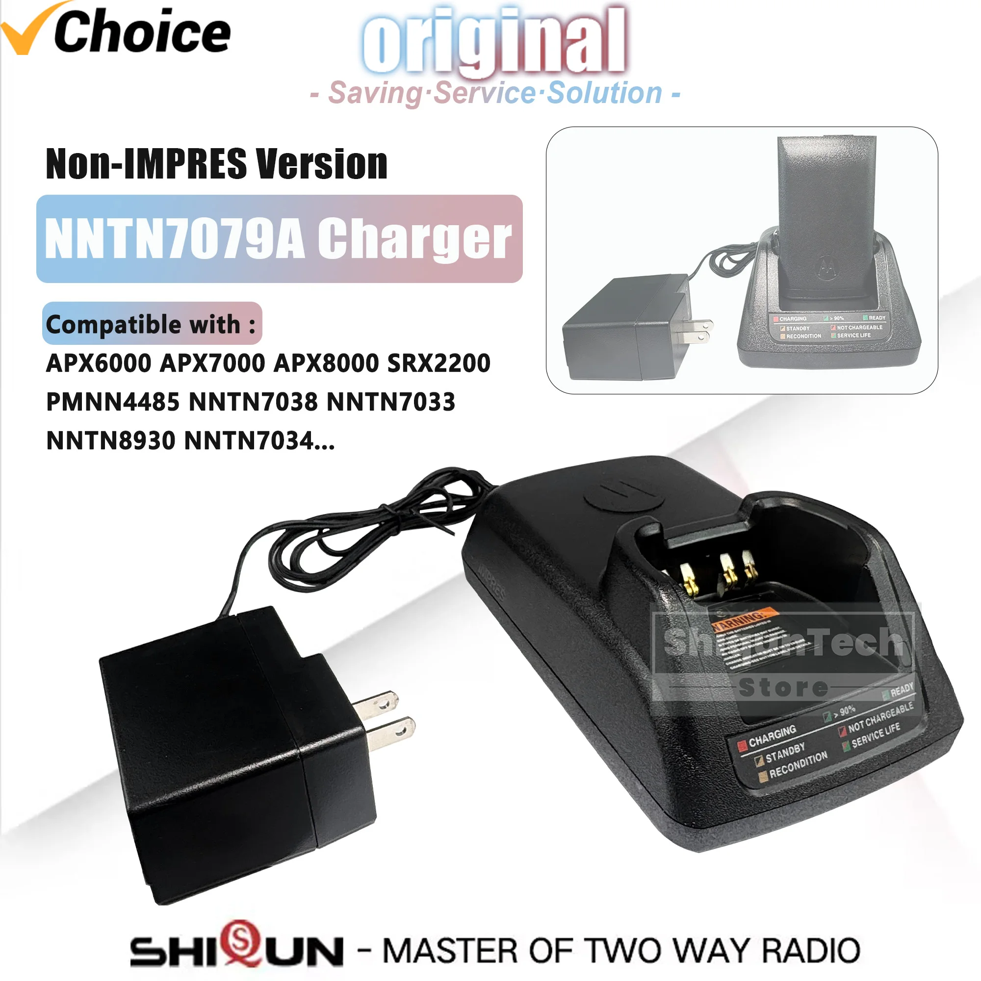 NNTN7038 PMNN4485 NNTN7033 Battery Charger Base NNTN7079A Desk Charger Compatible with APX8000 APX7000 APX6000 SRX2200 EU/US/UK
NNTN7038 PMNN4485 NNTN7033 Battery Charger Base NNTN7079A Desk Charger Compatible with APX8000 APX7000 APX6000 SRX2200 EU/US/UK