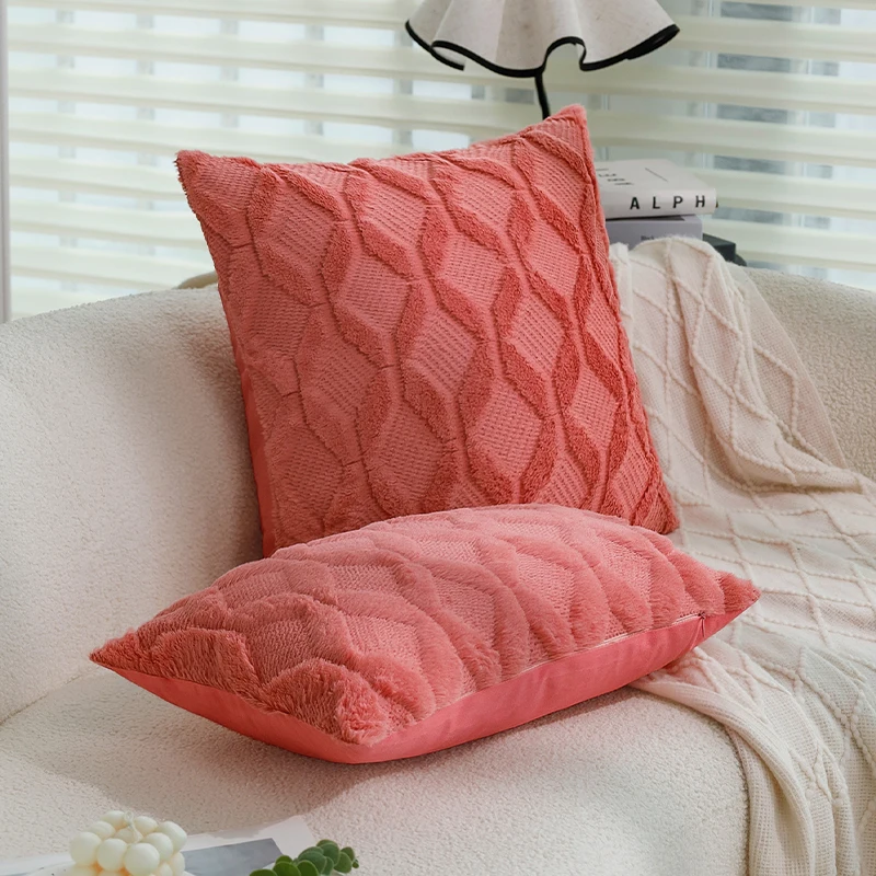 CANIRICA Coral Red Plush Cushion Cover Nordic Decorative Pillow Cover for Living Room Sofa Diamond Pattern 30x50cm 45x45cm
CANIRICA Coral Red Plush Cushion Cover Nordic Decorative Pillow Cover for Living Room Sofa Diamond Pattern 30x50cm 45x45cm