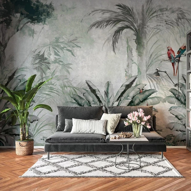Customized Hand Painted green Tropical Plant Leaves Banana Leaf Mural Bedroom Wallpaper Living room TV background restaurant 8d
Customized Hand Painted green Tropical Plant Leaves Banana Leaf Mural Bedroom Wallpaper Living room TV background restaurant 8d