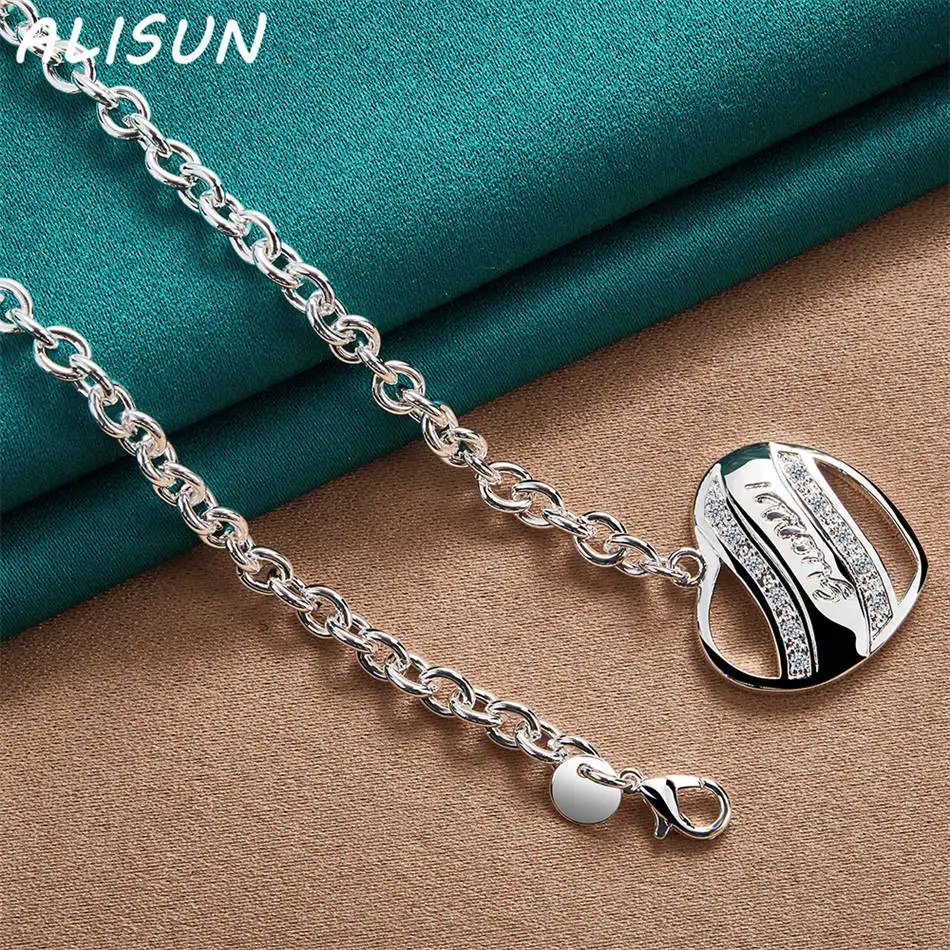 ALISUN 925 Sterling Silver 45cm Zircons Hearts Necklace For Women Creativity Gifts Street All-match Party And Daily Wear 
ALISUN 925 Sterling Silver 45cm Zircons Hearts Necklace For Women Creativity Gifts Street All-match Party And Daily Wear