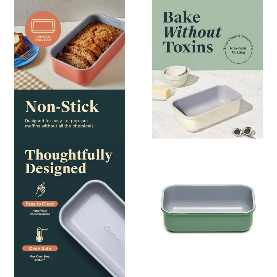 Non-Stick Ceramic 1 lb - Naturally Slick Ceramic Coating - Non-Toxic, PTFE PFOA Free - Perfect for Pound Cakes, Breads, More
Non-Stick Ceramic 1 lb - Naturally Slick Ceramic Coating - Non-Toxic, PTFE PFOA Free - Perfect for Pound Cakes, Breads, More