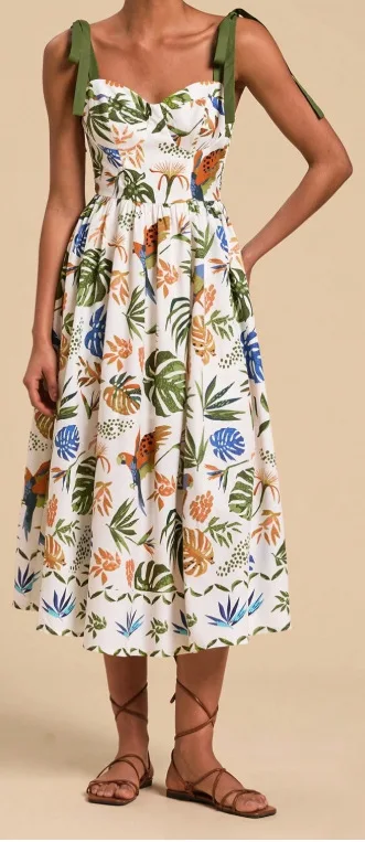 BKLD 2025 Summer New Fashion Printed Women Clothing Spaghetti Strap Mid Length Dress Party V-Neck A-Line Sleeveless Dress
BKLD 2025 Summer New Fashion Printed Women Clothing Spaghetti Strap Mid Length Dress Party V-Neck A-Line Sleeveless Dress