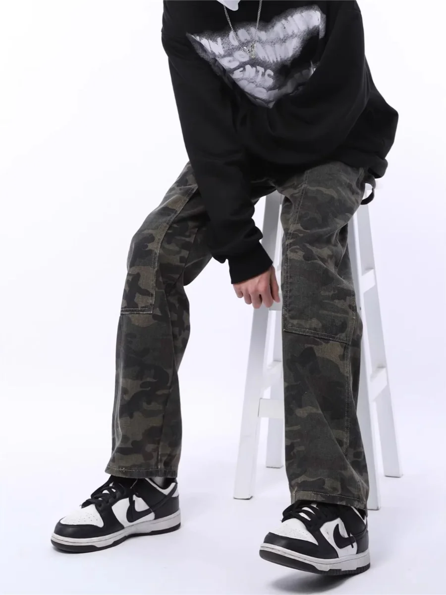 Cleanfit American Sle Camouflage Logging Workwear Jeans Men's High Street Vibe Straight Leg Long Trousers Autumn Faion
Cleanfit American Sle Camouflage Logging Workwear Jeans Men's High Street Vibe Straight Leg Long Trousers Autumn Faion