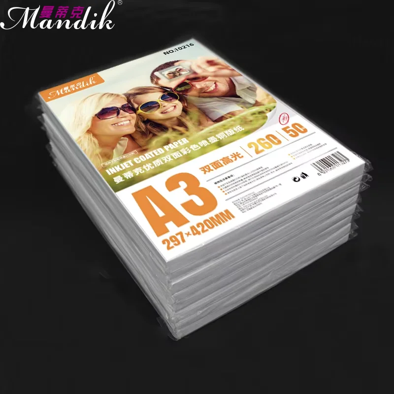 A3 240gsm 260gsm 300gsm Double Side Glossy Inkjet Photo Paper 50 Sheets Pack for Canon Epson HP Printer
A3 240gsm 260gsm 300gsm Double Side Glossy Inkjet Photo Paper 50 Sheets Pack for Canon Epson HP Printer