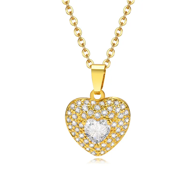 Fashion Love Heart Pendant Necklaces Inlaid Cubic Zirconia Stainless Steel Necklace Anniversary Birthday Jewelry Gifts For Wife
Fashion Love Heart Pendant Necklaces Inlaid Cubic Zirconia Stainless Steel Necklace Anniversary Birthday Jewelry Gifts For Wife
