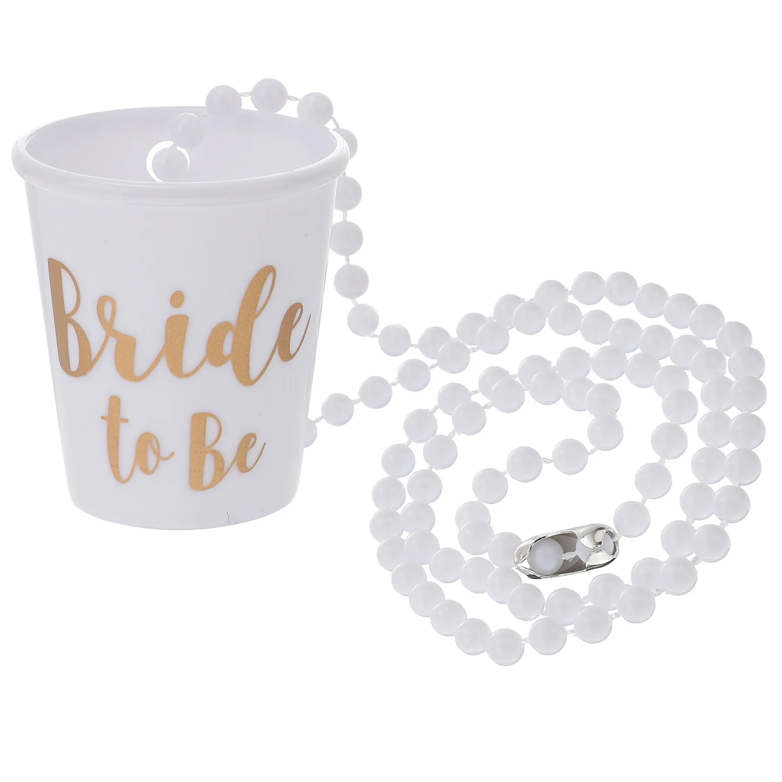 Plastic Shot Cup Necklace White Groom to Be Bridal Bridegroom Party Decorations Beaded Necklace Glass Props
Plastic Shot Cup Necklace White Groom to Be Bridal Bridegroom Party Decorations Beaded Necklace Glass Props