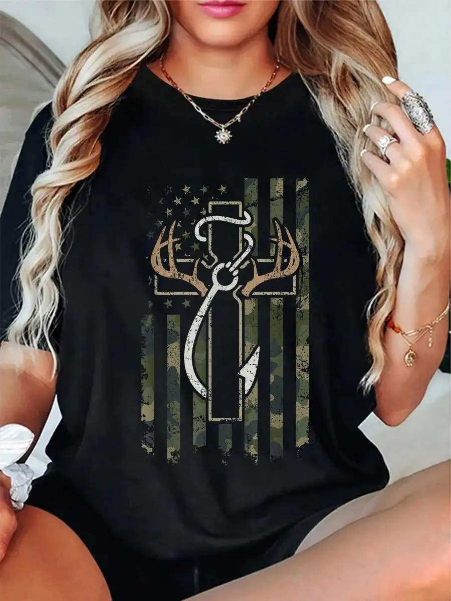 100_ Cotton Hunting Fishing Faith - Christian Hunter Fisherman Camo USA T-Shirt
100_ Cotton Hunting Fishing Faith - Christian Hunter Fisherman Camo USA T-Shirt