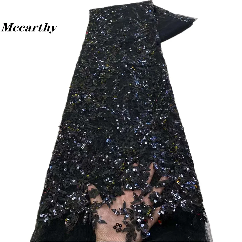 Mccarthy Black African Lace Fabric 2023 High Quality Nigerian Sequins Tulle Lace Fabric French Luxury Sequins Lace For Wedding
Mccarthy Black African Lace Fabric 2023 High Quality Nigerian Sequins Tulle Lace Fabric French Luxury Sequins Lace For Wedding