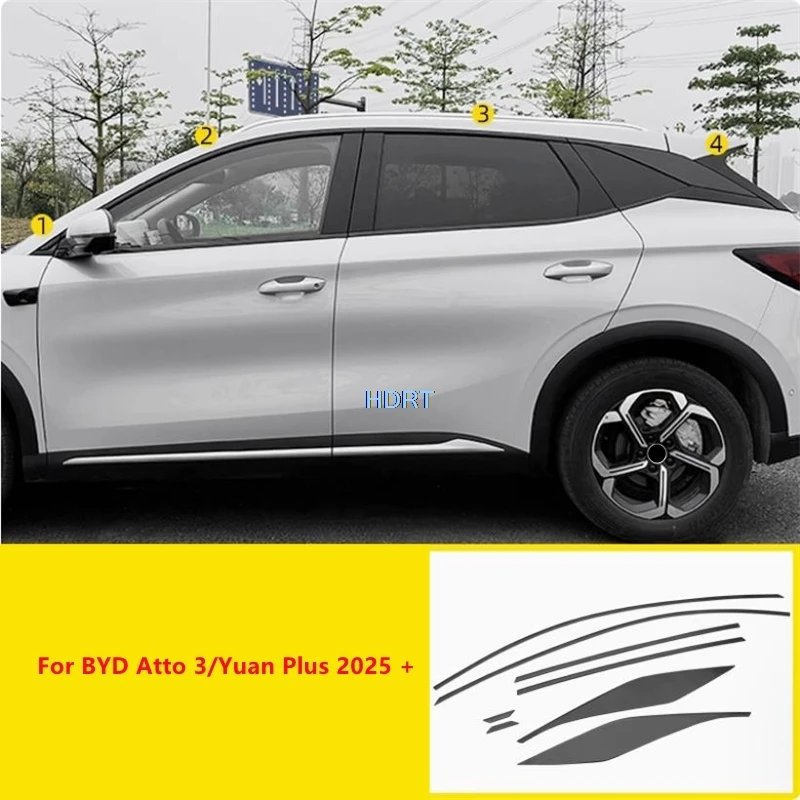 For BYD Atto 3/Yuan Plus 2025 + Intelligent Drive Version Car Style Rear Window Side Glass Trim Protector Decoration Accessories
For BYD Atto 3/Yuan Plus 2025 + Intelligent Drive Version Car Style Rear Window Side Glass Trim Protector Decoration Accessories