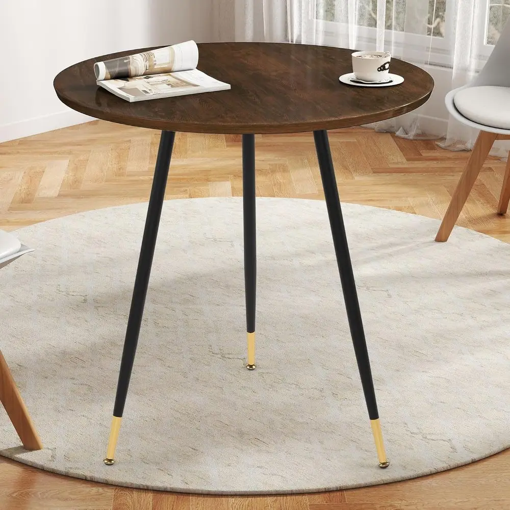 23.6 Round Thickened Tabletop Metal Pedestal Dining Table for Small Spaces - Century Modern Bistro Style, Brown
23.6 Round Thickened Tabletop Metal Pedestal Dining Table for Small Spaces - Century Modern Bistro Style, Brown