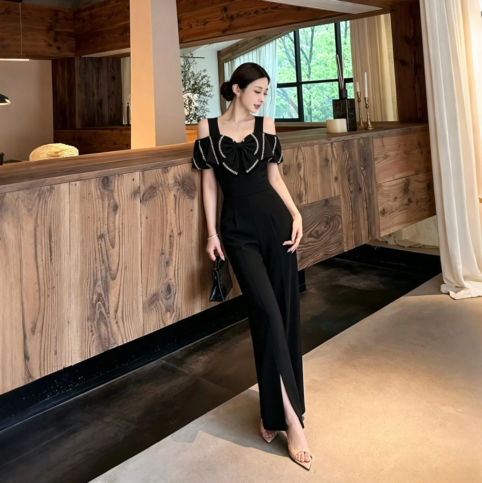 Fashionable High Waist Pantsuit for Women Elegant Professional Attire Summer 2026 Polyester Fiber Long Pants
Fashionable High Waist Pantsuit for Women Elegant Professional Attire Summer 2026 Polyester Fiber Long Pants