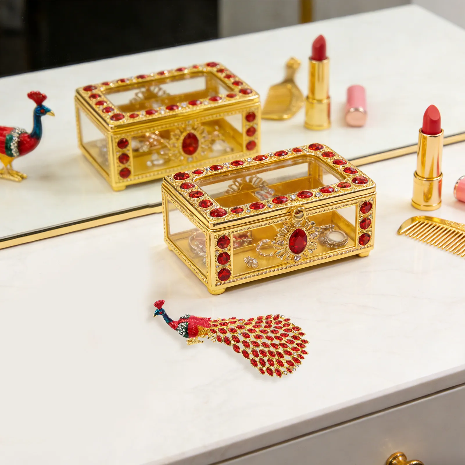 Эмалированная шкатулка для украшений с павлином и стразами, расписанная вручную, мини-органайзер для колец, декоративная маленькая шкатулка-сундучок для женских украшений
Эмалированная шкатулка для украшений с павлином и стразами, расписанная вручную, мини-органайзер для колец, декоративная маленькая шкатулка-сундучок для женских украшений