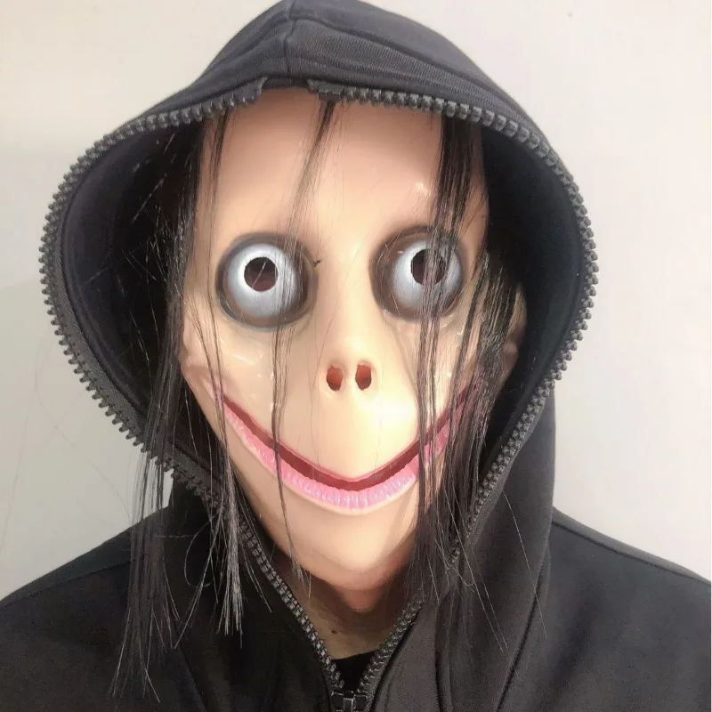 Halloween Horror Mask with Long Hair Women Men Funny Mask V-shaped Mouth Mask with Hair Female Ghost Roleplay Masks
Halloween Horror Mask with Long Hair Women Men Funny Mask V-shaped Mouth Mask with Hair Female Ghost Roleplay Masks