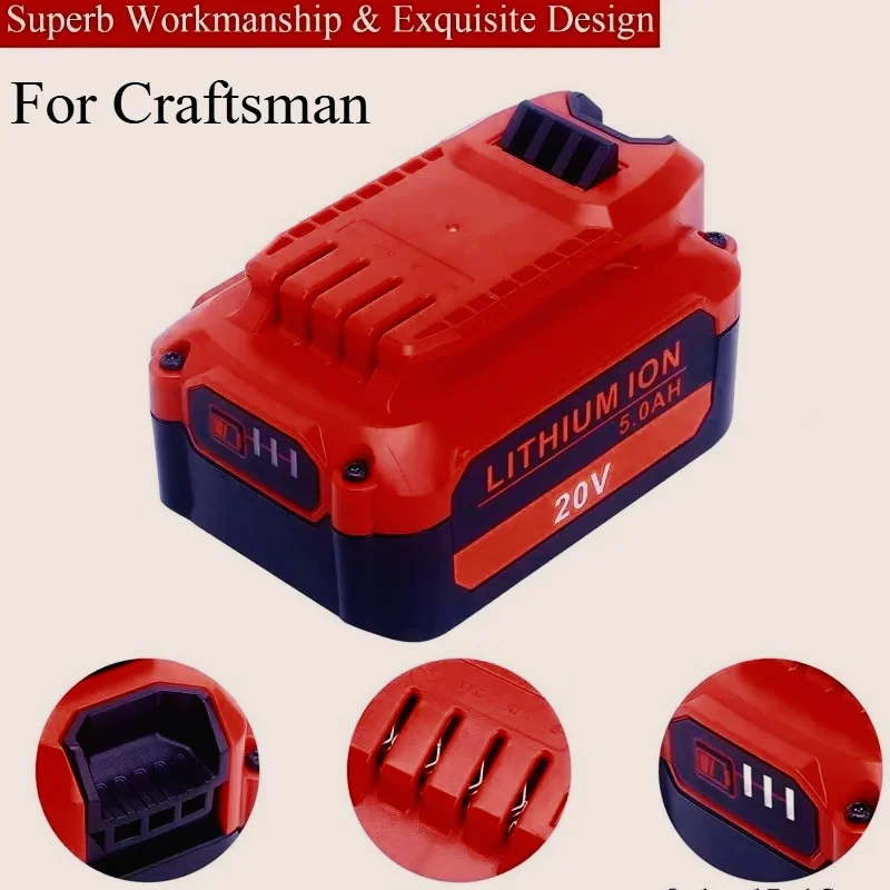 For Craftsman 20V 4AH-5AH-6AH-CMCB201 CMCB202 CMCB204 CMCB205 CMCB206 CMCF900B CMCBL720D2 CMCS600B CMCE500B power tools battery 
For Craftsman 20V 4AH-5AH-6AH-CMCB201 CMCB202 CMCB204 CMCB205 CMCB206 CMCF900B CMCBL720D2 CMCS600B CMCE500B power tools battery