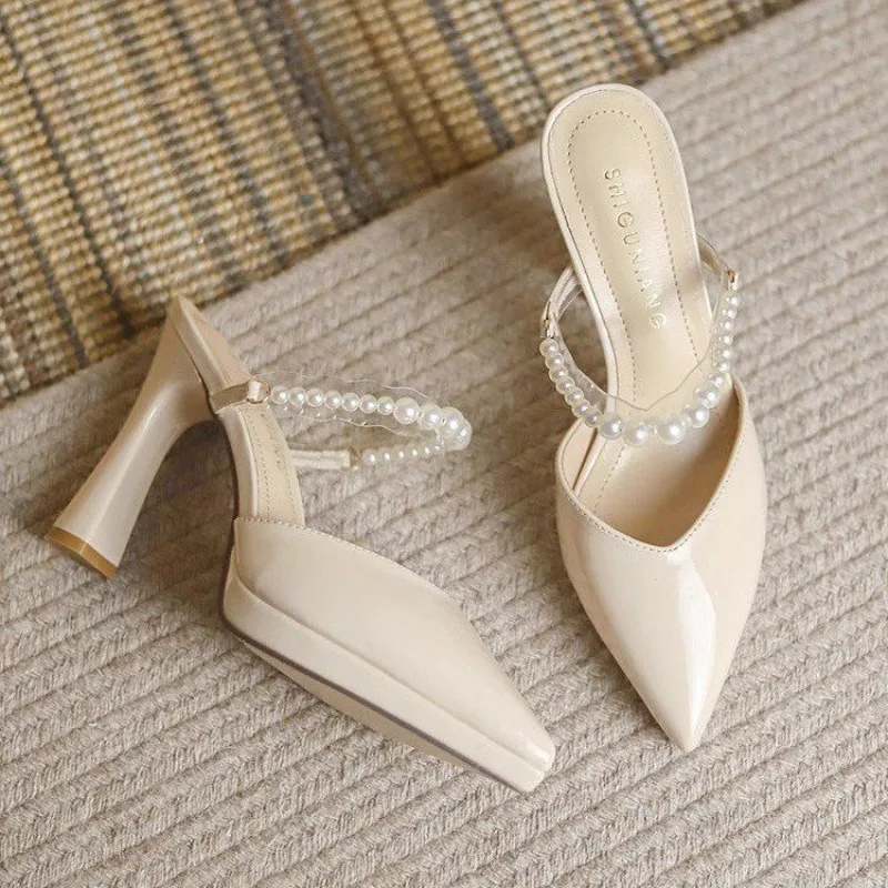Women Slippers Female Shoes Pointed Toe Mules for Women 2025 Thin Heels Slippers Soft Beige Heeled Slides Fashion New Comfort
Women Slippers Female Shoes Pointed Toe Mules for Women 2025 Thin Heels Slippers Soft Beige Heeled Slides Fashion New Comfort