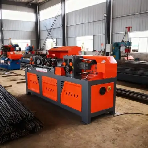 Steel Bar Straightening Cutter Machine 4-12mm Automatic Rebar Processing Equipment CE Certified Industrial Site