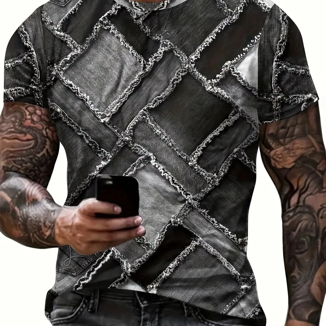 Men's Crew Neck Graphic T-shirt With Fancy Print Summer Short Sleeve Top Casual T Shirt Men Trendy Comfy Tee Tops Sportswear
Men's Crew Neck Graphic T-shirt With Fancy Print Summer Short Sleeve Top Casual T Shirt Men Trendy Comfy Tee Tops Sportswear