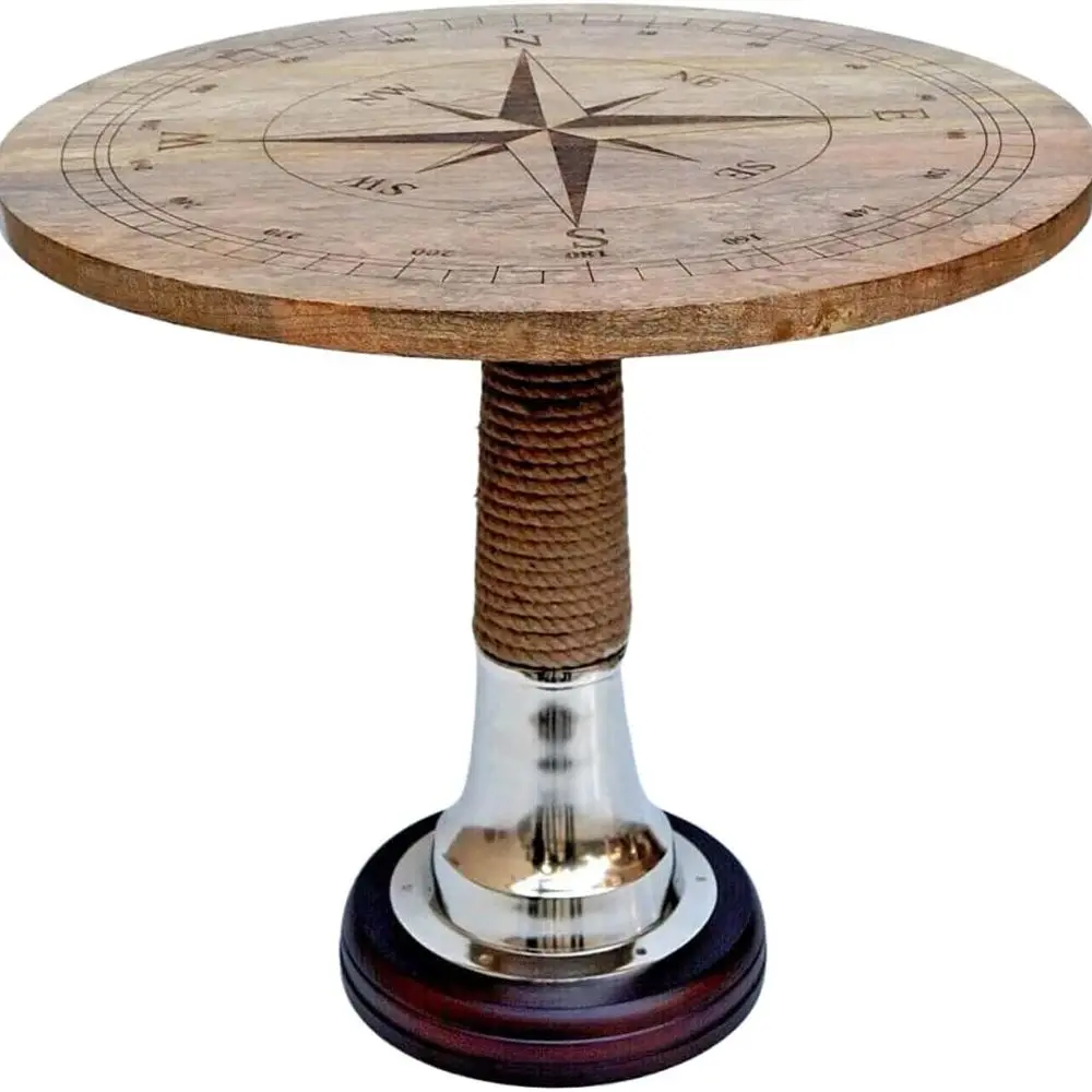 Дизайнерский деревянный круглый журнальный столик с компасом в морском стиле для бара и кафе, декор, круглый стол
Дизайнерский деревянный круглый журнальный столик с компасом в морском стиле для бара и кафе, декор, круглый стол