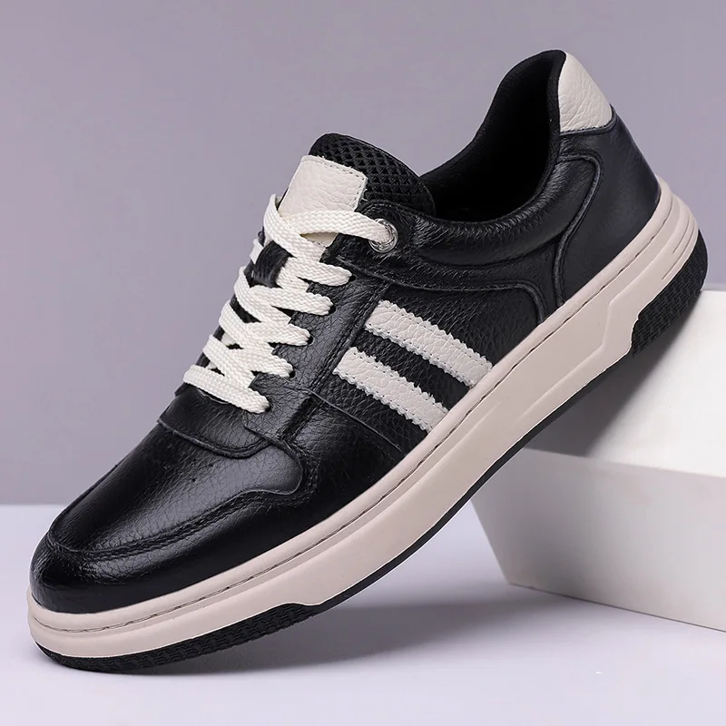 Spring New Men Genuine Leather Casual Shoes Street Cool Flat Skate Shoes Lace-up Sneaker
Spring New Men Genuine Leather Casual Shoes Street Cool Flat Skate Shoes Lace-up Sneaker