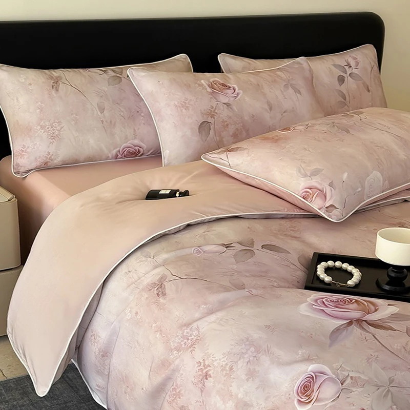 A-Class Summer 100% Tencel Bedding Sets Rural Cooling Breathable Bed Linens Silky Naked Sleeping Skin Friendly Comforter Set
A-Class Summer 100% Tencel Bedding Sets Rural Cooling Breathable Bed Linens Silky Naked Sleeping Skin Friendly Comforter Set