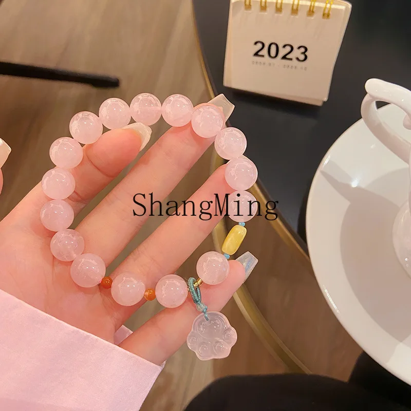 CL Super Fairy Sweet Light Luxury Handmade Niche Horse Powder Crystal Cat Claw Bracelet Girlfriend Gift Bracelet
CL Super Fairy Sweet Light Luxury Handmade Niche Horse Powder Crystal Cat Claw Bracelet Girlfriend Gift Bracelet