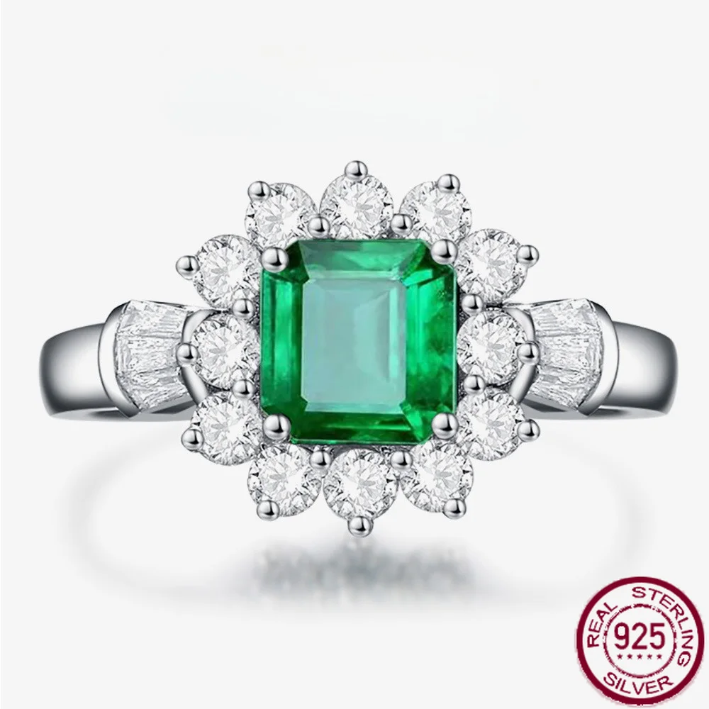 New S925 silver temperament high-end popular emerald 7 * 7 ring ins women's engagement jewelry
New S925 silver temperament high-end popular emerald 7 * 7 ring ins women's engagement jewelry