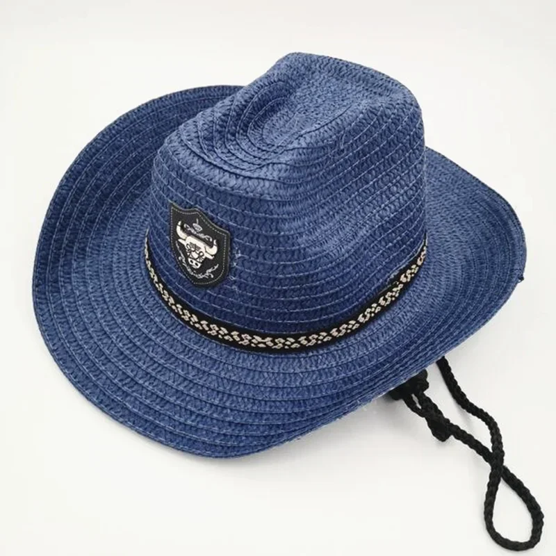 Oohmy Summer Men Bull Badge Cowboy Straw Sunhat With Rope Jazz Hats Western With Wide Brim Cap Sun Protection Fedora Cap For Man
Oohmy Summer Men Bull Badge Cowboy Straw Sunhat With Rope Jazz Hats Western With Wide Brim Cap Sun Protection Fedora Cap For Man