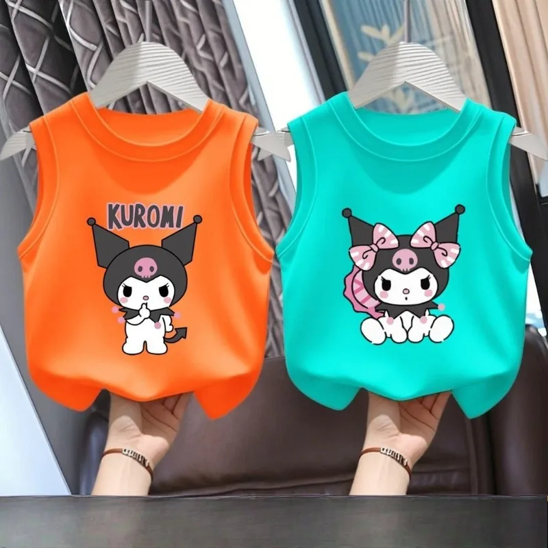 2 Pieces/set Children's Summer New Kulomie Cotton Vest Sleeveless T-Shirt Girls Versatile Dopamine Casual Top
2 Pieces/set Children's Summer New Kulomie Cotton Vest Sleeveless T-Shirt Girls Versatile Dopamine Casual Top