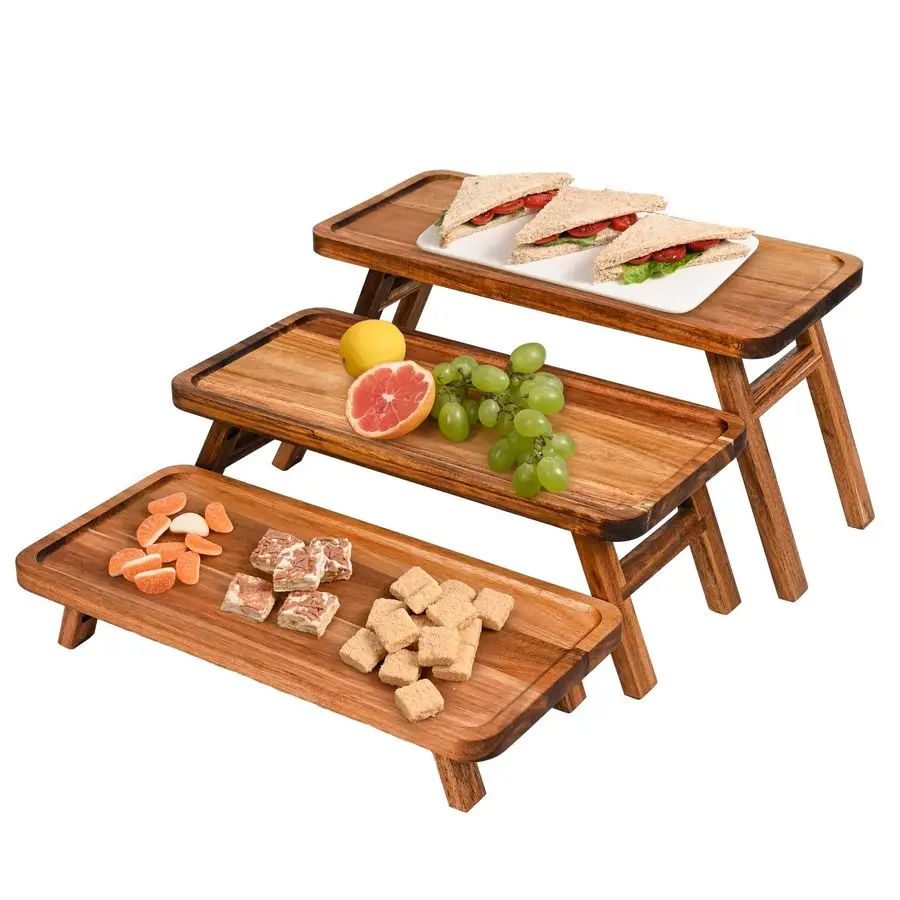 3 Tier Serving Tray Acacia Wooden Tiered Tray Stand Foldable Dessert Table Display Set Decor Charcuterie Boards for Party, Birth
3 Tier Serving Tray Acacia Wooden Tiered Tray Stand Foldable Dessert Table Display Set Decor Charcuterie Boards for Party, Birth