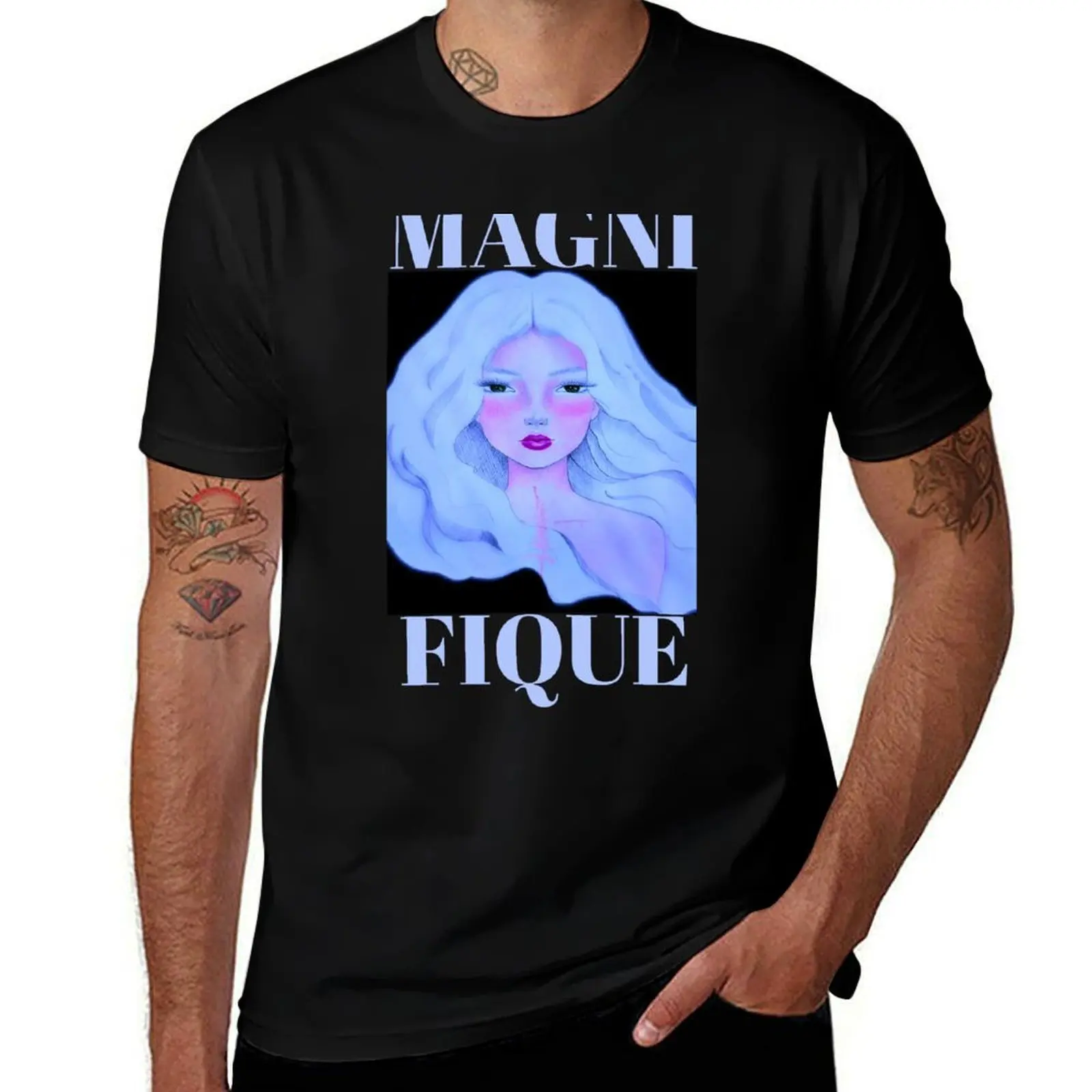 MAGNIFIQUE - beautiful new portrait art by CoolCleverCute (blue) T-Shirt
MAGNIFIQUE - beautiful new portrait art by CoolCleverCute (blue) T-Shirt