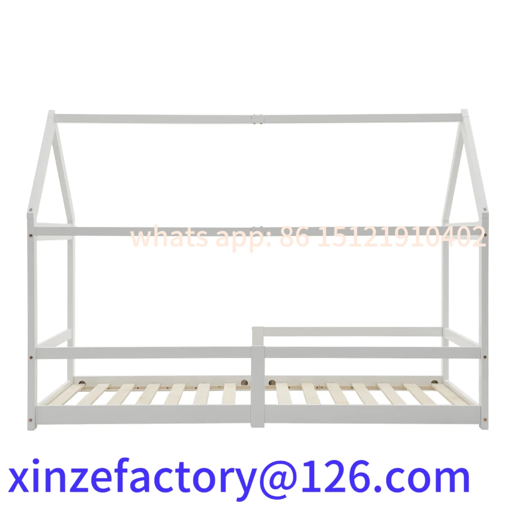 Customizable Children's pine wood bed frame low floor bed frame, all-round protective fence children's bed frame, 197cmWx99cmDx1
Customizable Children's pine wood bed frame low floor bed frame, all-round protective fence children's bed frame, 197cmWx99cmDx1