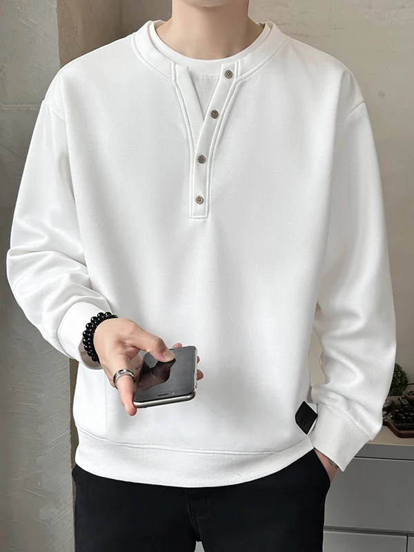 Spring 2026 Casual Style Loose Fit Overhead Sweatshirt Men's Youth Multi-BUTTONS Trendy Versatile Cotton Polyester Blend
Spring 2026 Casual Style Loose Fit Overhead Sweatshirt Men's Youth Multi-BUTTONS Trendy Versatile Cotton Polyester Blend