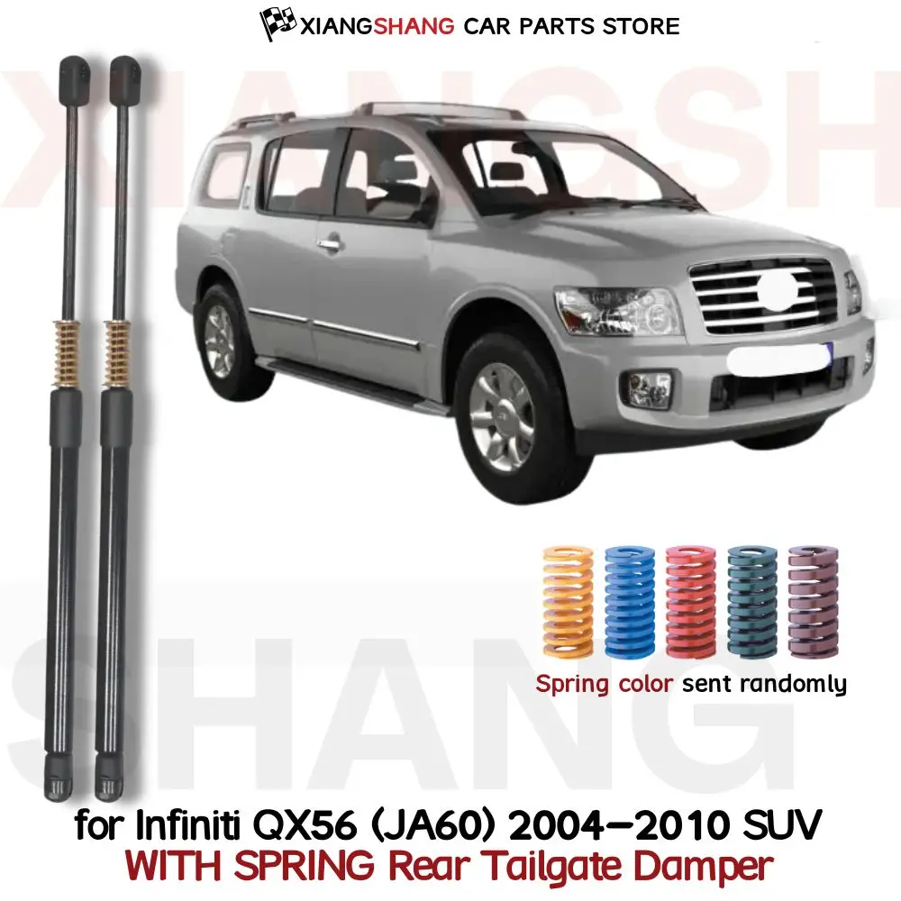 2pcs Rear Auto Open With Spring Damper for Infiniti QX56 (JA60) 2004-2010 SUV Trunk Boot Gas Charged Gas Struts
2pcs Rear Auto Open With Spring Damper for Infiniti QX56 (JA60) 2004-2010 SUV Trunk Boot Gas Charged Gas Struts